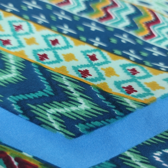 Elorian Orginal Vintage 80's Striped Pattern Scarf - Picture 3 of 5